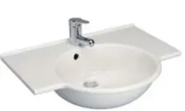 [P164401] Lavabo-plan 65x52 " Sapho " PMR avec Trop Plein