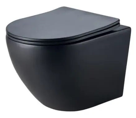 [CUV-CNM] Pack WC suspendu Noir Mat - sans bride - soft close
