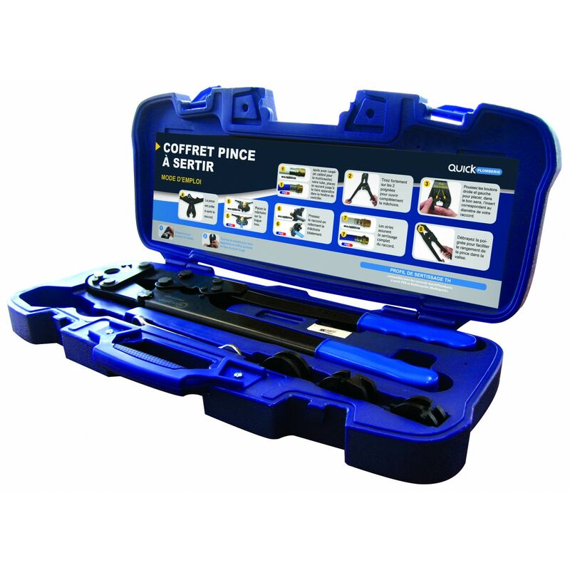 Pince à sertir manuelle pour PER et PEX Ø 12 à 26 - coffret complet